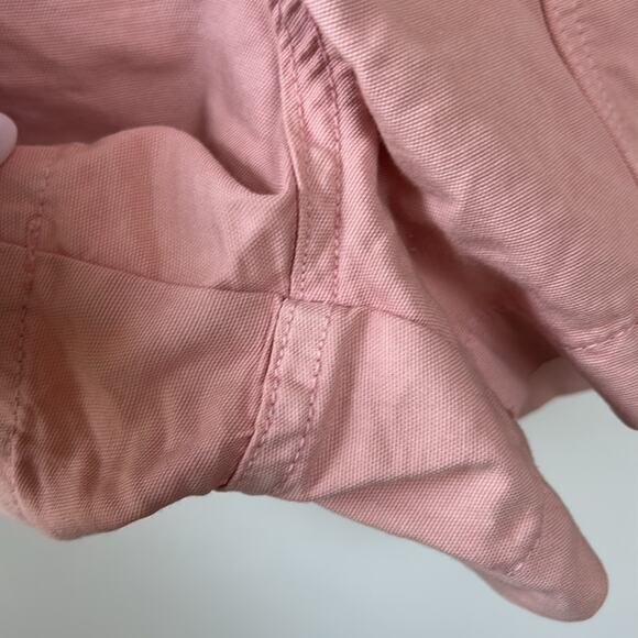 Veronica Beard Robbie Button-Front Canvas Cotton Rosewood Pink Shorts Size 24 - Picture 6 of 8